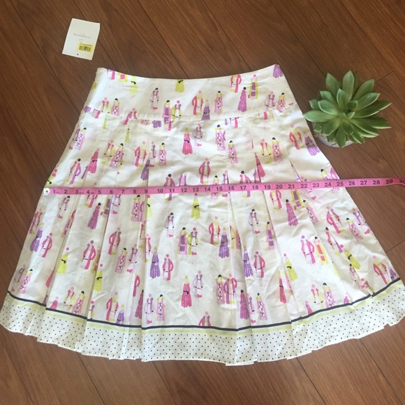 NWT Liz Claiborne Print Pleated Skirt - Picture 4 of 7